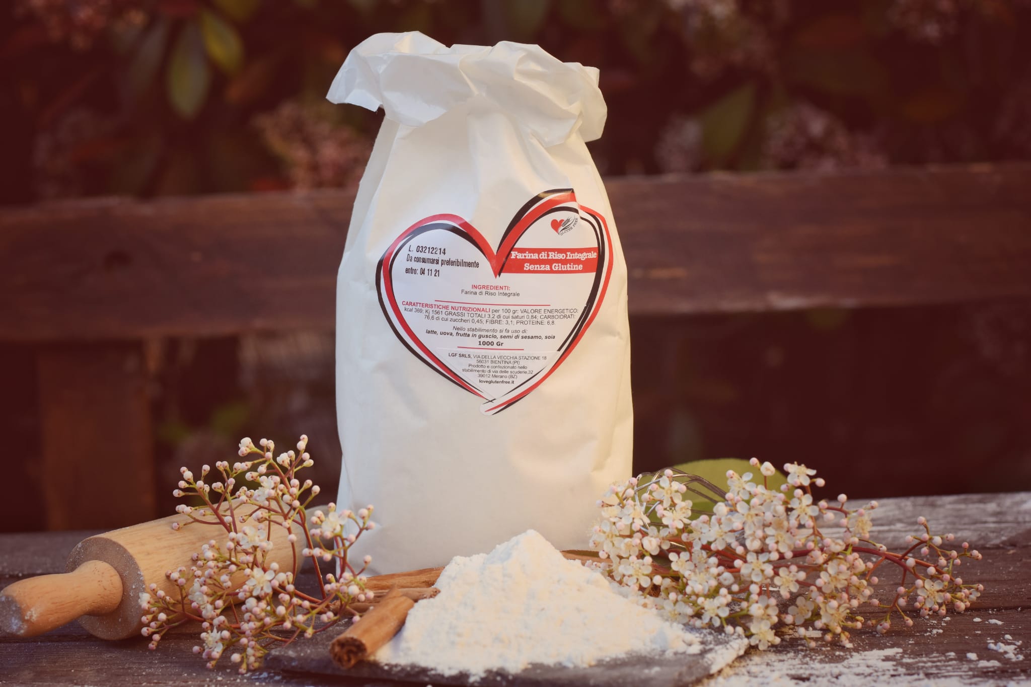 Farina di riso integrale senza glutine Love Gluten Free